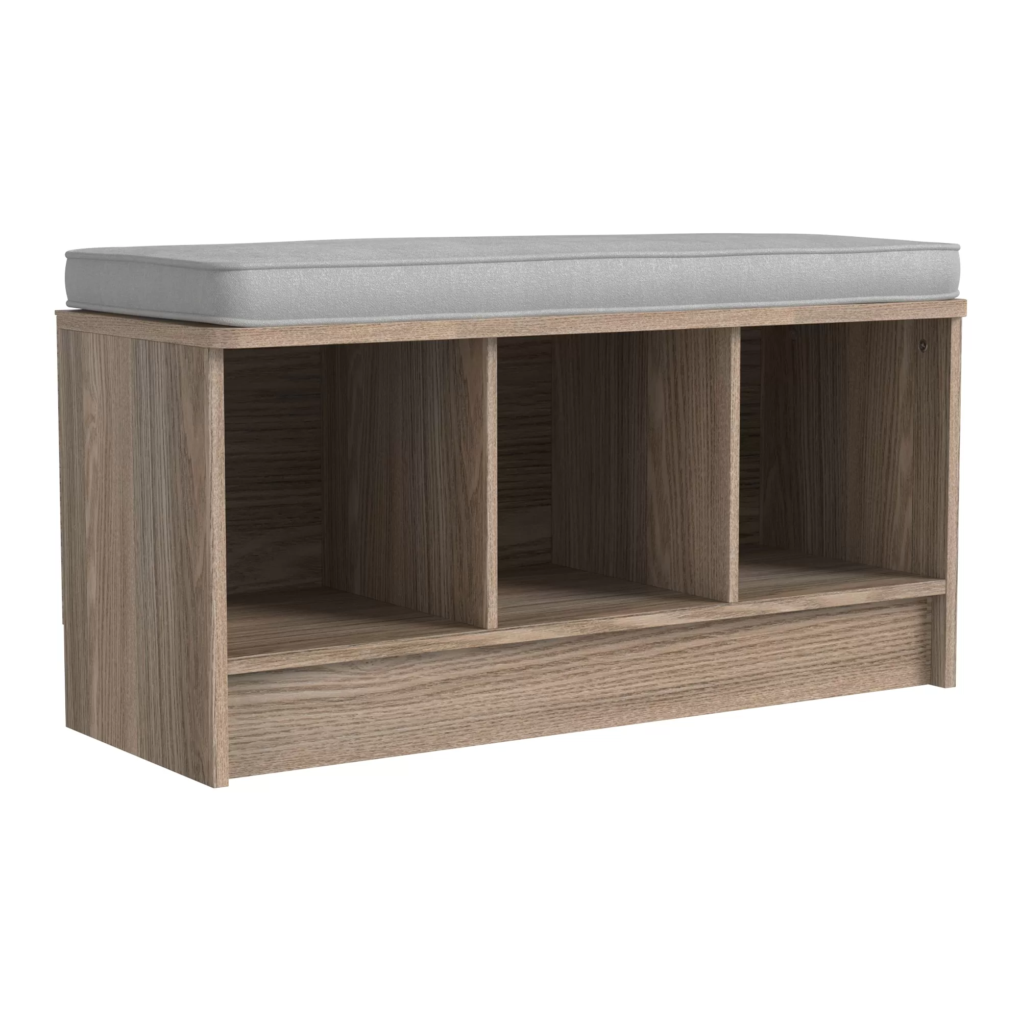 ClosetMaid Modern Natural Gray Storage Bench with Storage 35.27-in x 14.01-in x 18.5-in