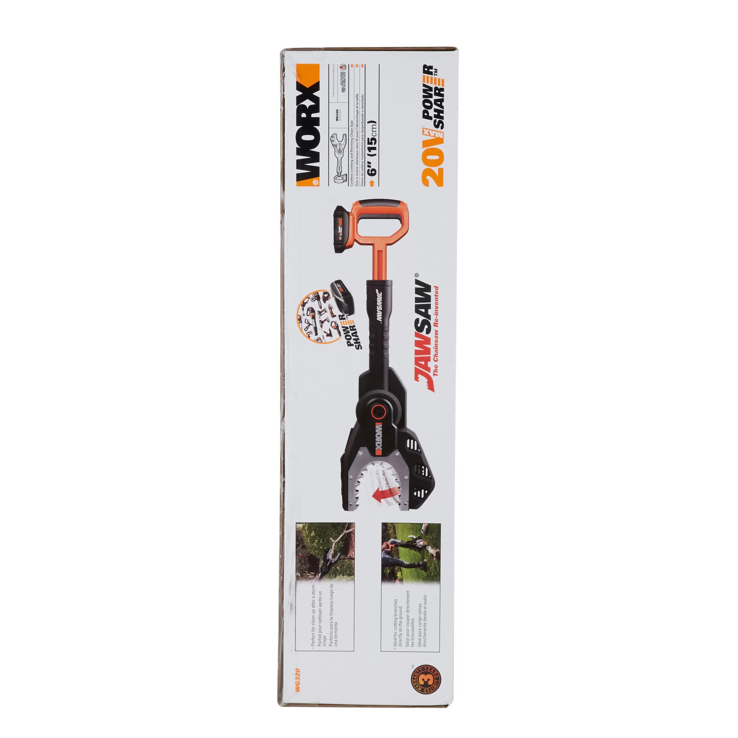 WORX Jaw Saw 20-volt 6-in Battery 2 Ah Chainsaw (Battery and Charger Included)