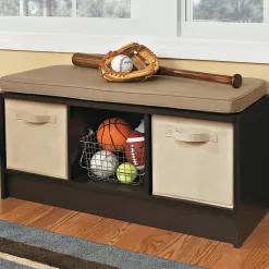 ClosetMaid Modern Espresso Storage Bench with Storage 35.27-in x 14.01-in x 18.5-in