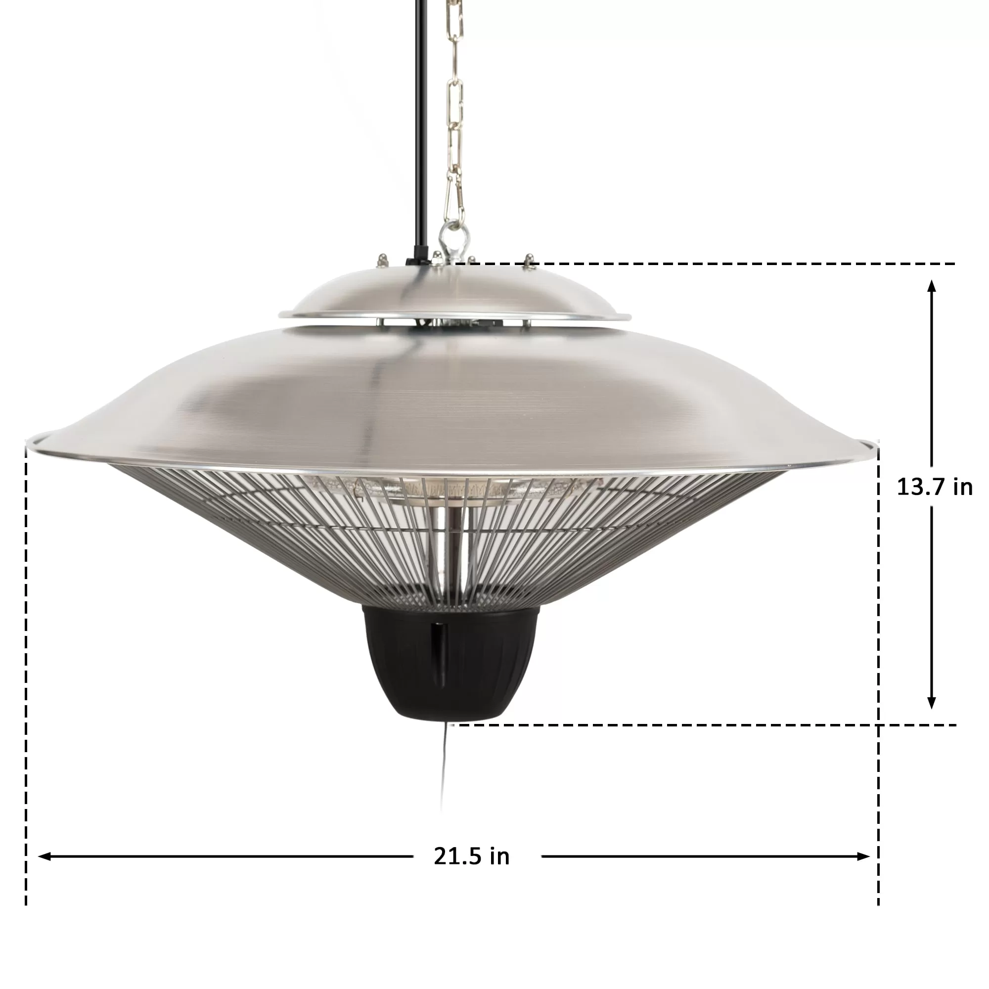 Sun-Ray 5100-BTU 120-Volt Stainless Steel Carbon Fiber Electric Patio Heater