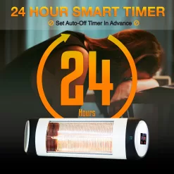 Sun-Ray 5100-BTU 120-Volt Stainless Steel Carbon Fiber Electric Patio Heater
