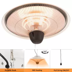 Sun-Ray 5100-BTU 120-Volt Stainless Steel Carbon Fiber Electric Patio Heater