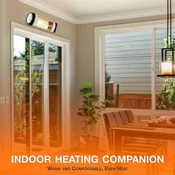 Sun-Ray 5100-BTU 120-Volt Stainless Steel Carbon Fiber Electric Patio Heater
