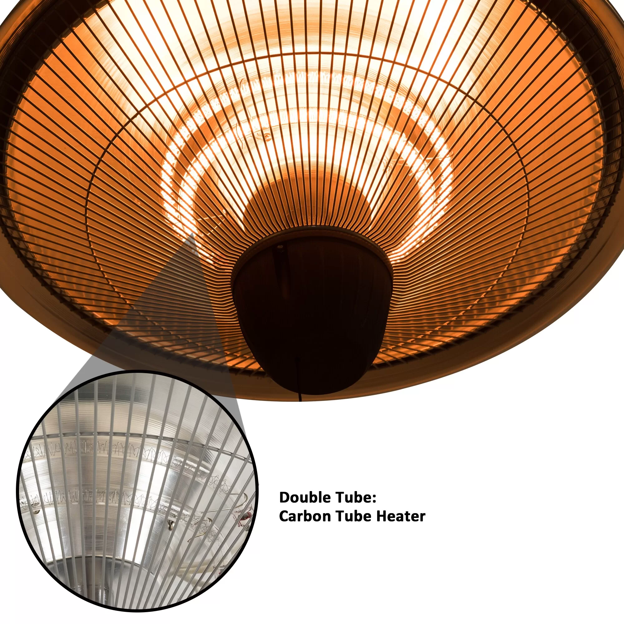 Sun-Ray 5100-BTU 120-Volt Stainless Steel Carbon Fiber Electric Patio Heater