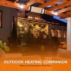 Sun-Ray 5100-BTU 120-Volt Stainless Steel Carbon Fiber Electric Patio Heater