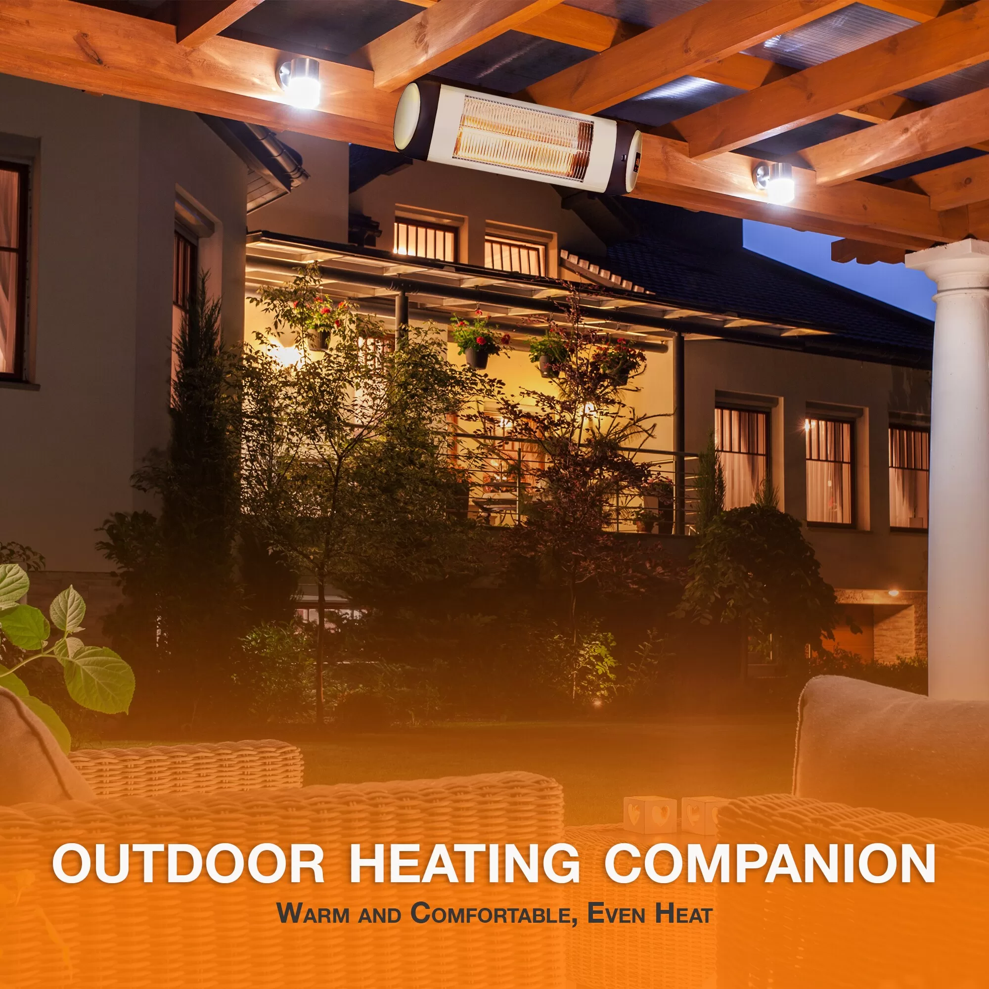 Sun-Ray 5100-BTU 120-Volt Stainless Steel Carbon Fiber Electric Patio Heater