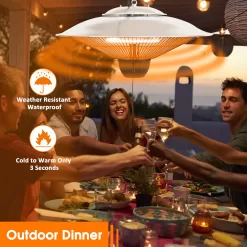 Sun-Ray 5100-BTU 120-Volt Stainless Steel Carbon Fiber Electric Patio Heater