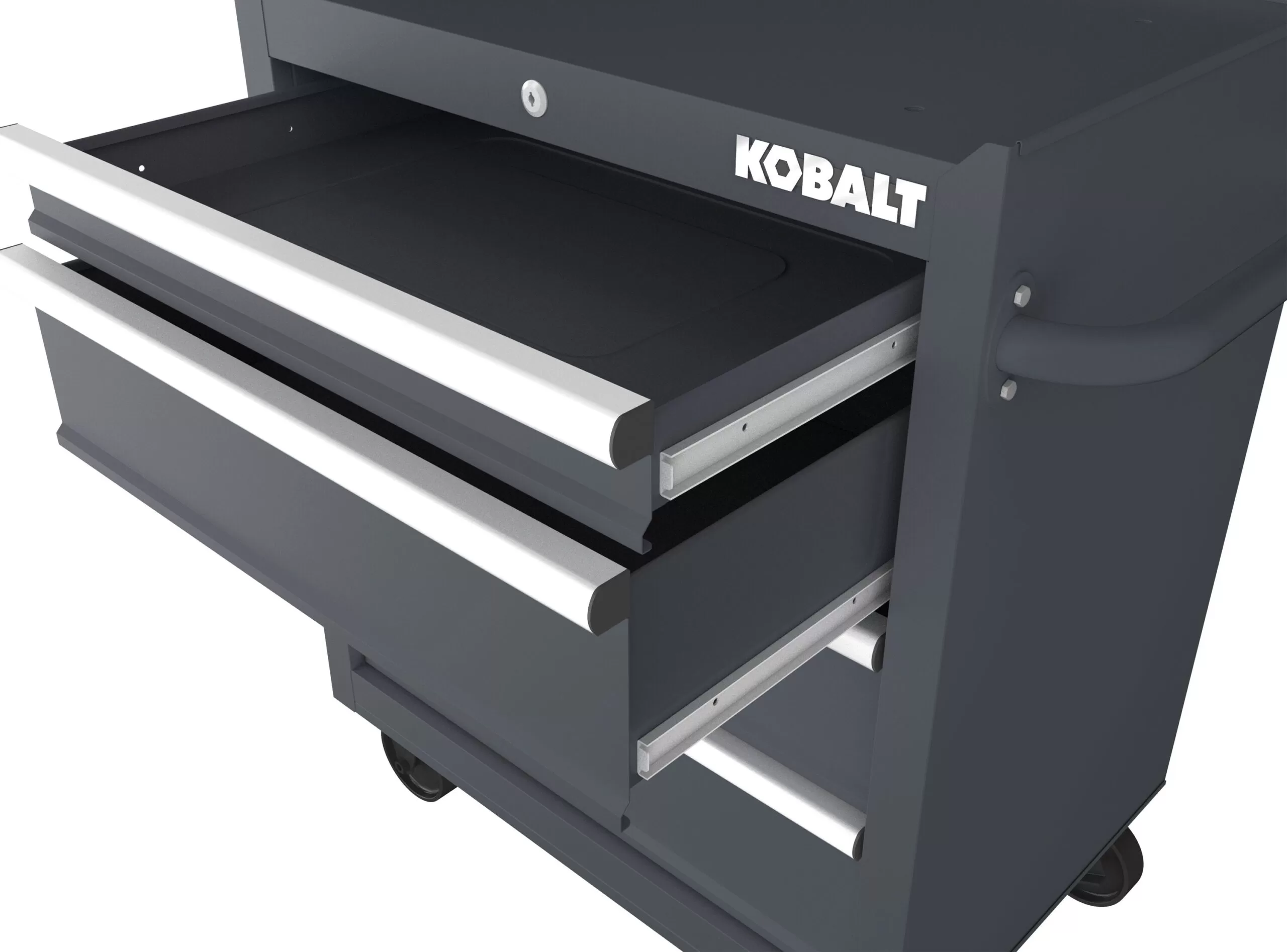 Kobalt 26.7-in W x 33-in H 4-Drawer Steel Rolling Tool Cabinet (Gray)