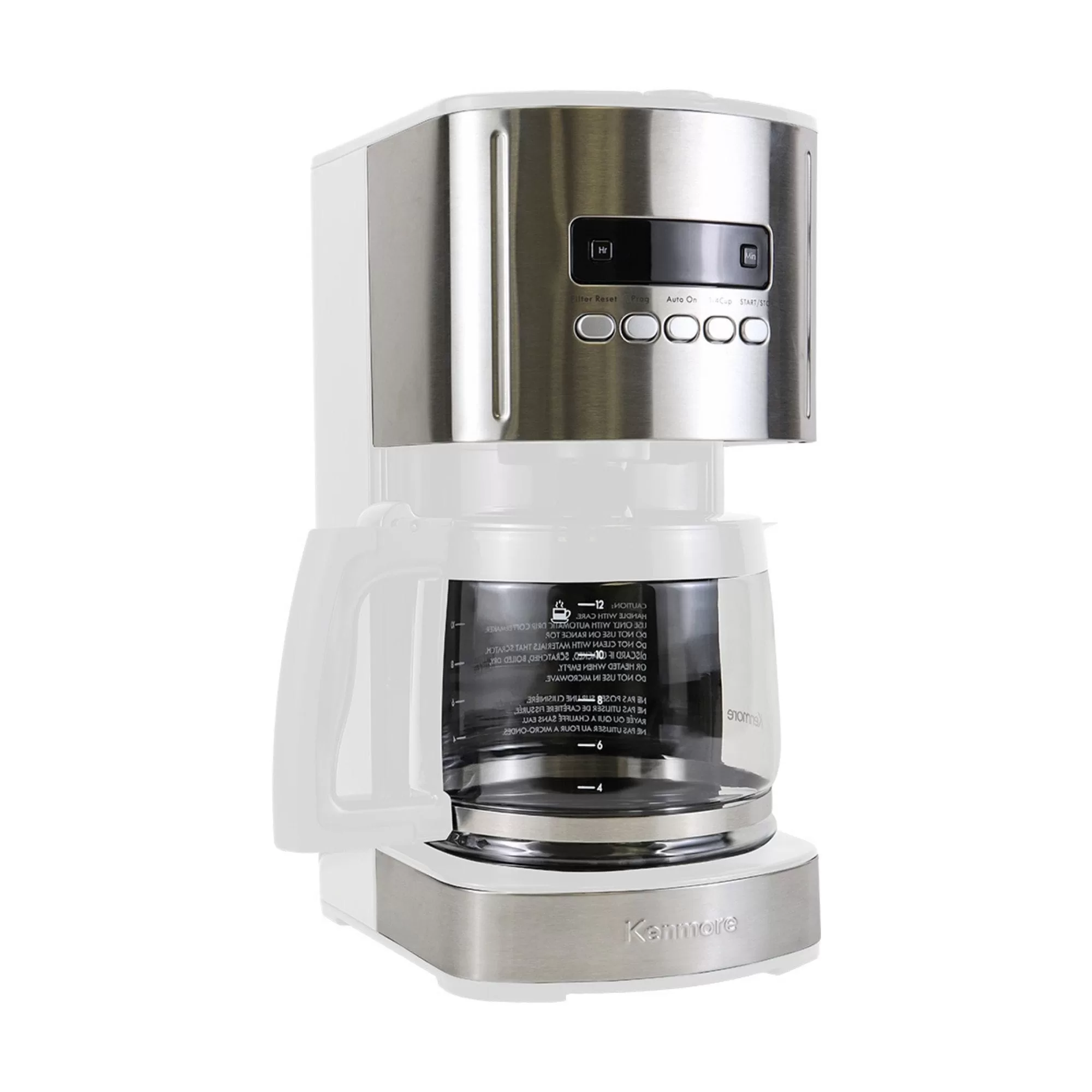 Kenmore 12-Cup White, Silver Commercial/Residential Drip Coffee Maker