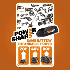 WORX Power Share 20-volt 6-in Battery Chainsaw (Battery and Charger Not Included)