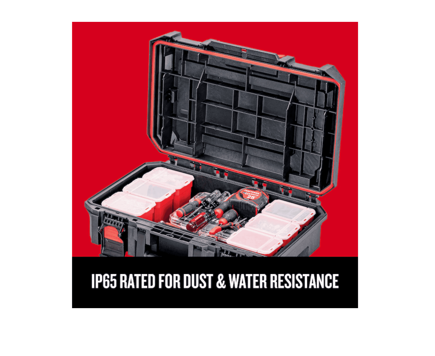 CRAFTSMAN CMST60420 TradeStack System Tower 22-in Black Plastic Wheels Lockable Tool Box