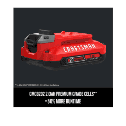 CRAFTSMAN CMCE501D1 V20 11-Piece 20-volt Max Variable Speed Oscillating Multi-Tool Kit with Soft Case (1-Battery Included)