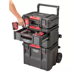 CRAFTSMAN TRADESTACK System 21.45-in Ball-bearing 2-Drawer Multiple Colors/Finishes Structural Foam Tool Box