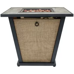 Sunnydaze Decor 28-in W 40000-BTU Brown Portable Steel Propane Gas Fire Pit Table