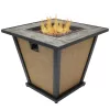 Sunnydaze Decor 28-in W 40000-BTU Brown Portable Steel Propane Gas Fire Pit Table