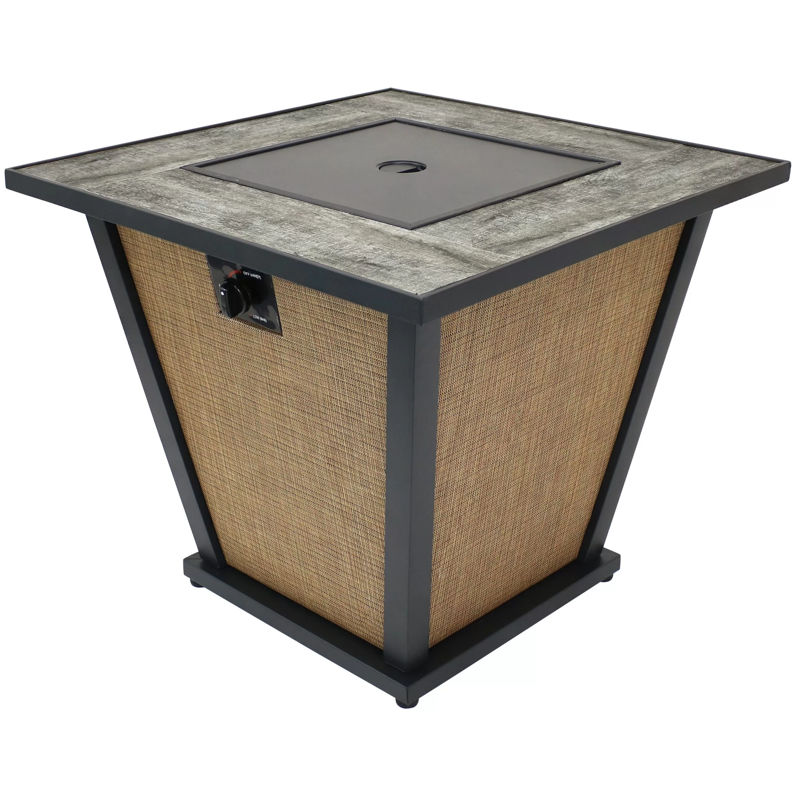 Sunnydaze Decor 28-in W 40000-BTU Brown Portable Steel Propane Gas Fire Pit Table