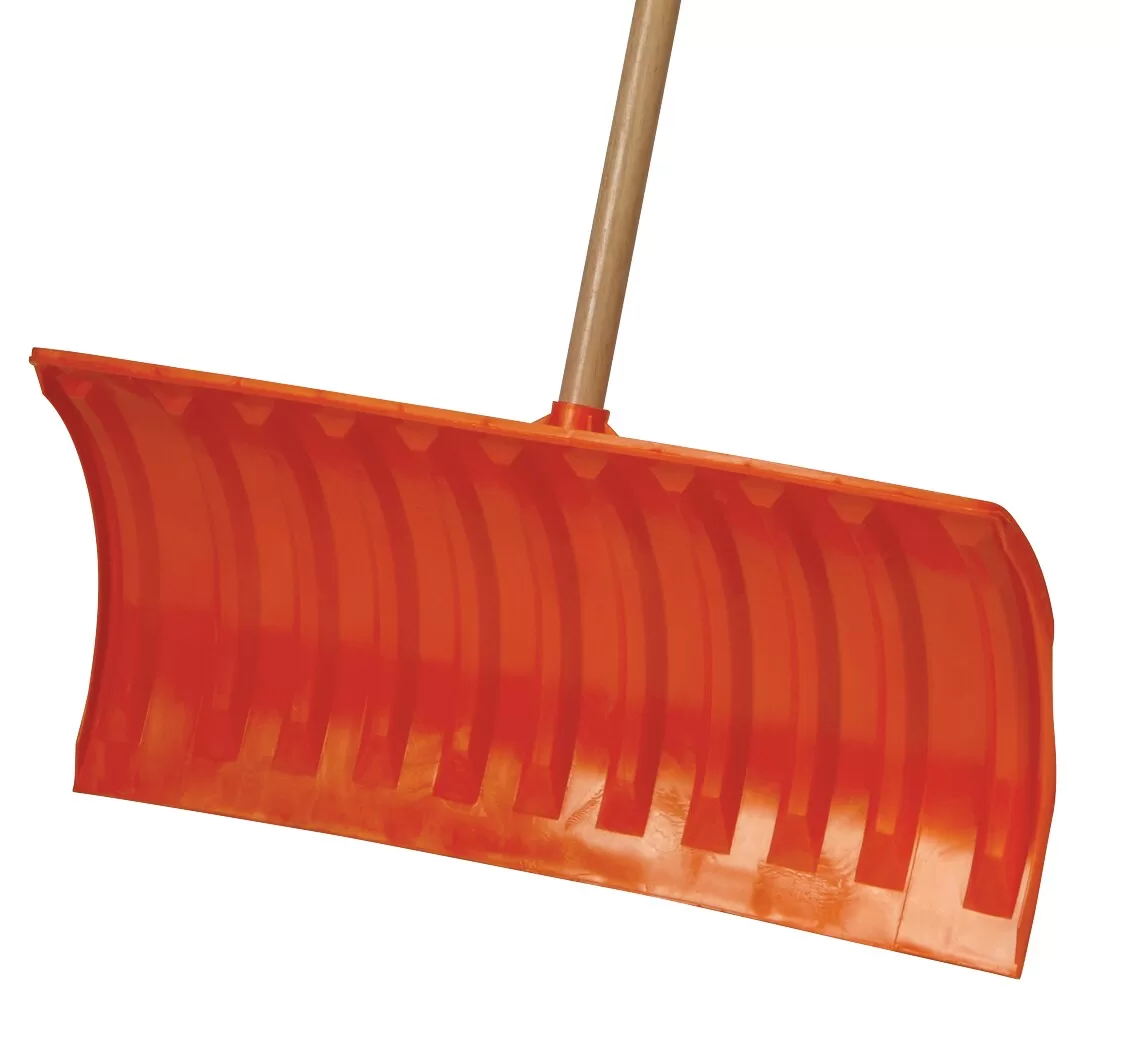 EMSCO GROUP 25-in Poly Snow Shovel with 50-in Wood Handle