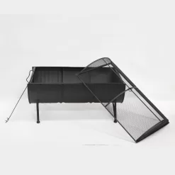 Deko Living 35.5-in W Black Iron Wood-Burning Fire Pit