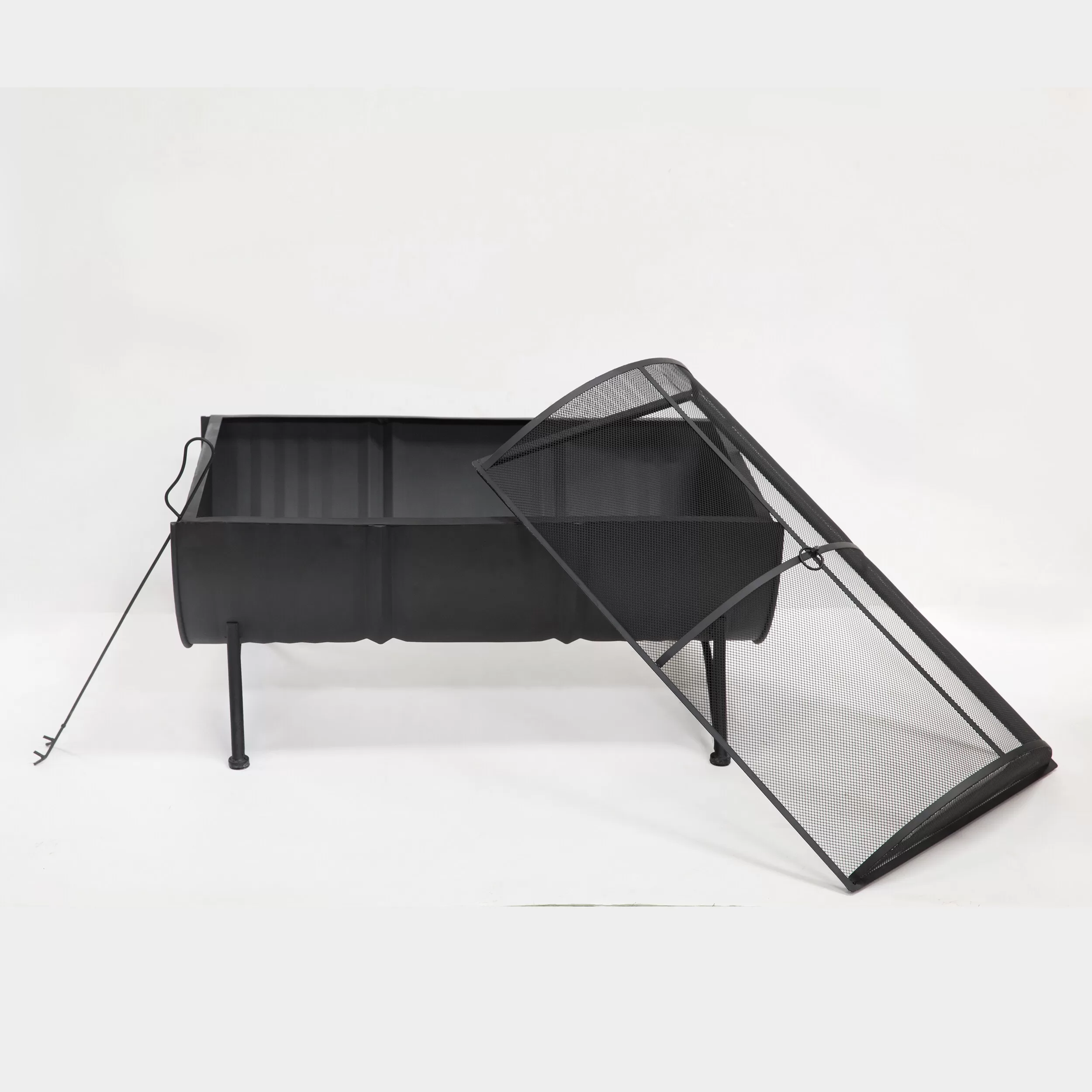 Deko Living 35.5-in W Black Iron Wood-Burning Fire Pit