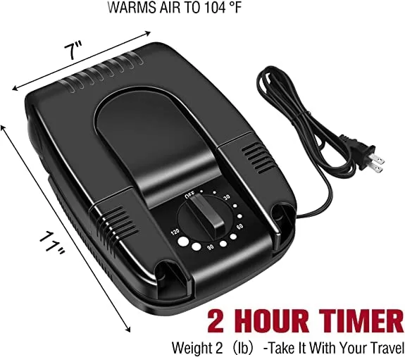 Manledio Portable Electric Shoes Boots Dryer and Warmer with Folding and Drying Adjustable Rack