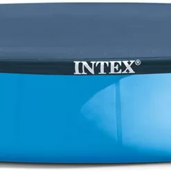 Intex Easy Set 18 Foot by 48 Inch Round Inflatable Above Ground Swimming Pool, Blue