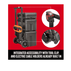CRAFTSMAN CMST60420 TradeStack System Tower 22-in Black Plastic Wheels Lockable Tool Box