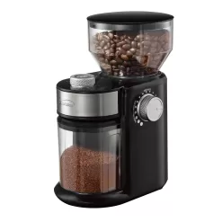 brentwood Black Coffee Grinder with 8 oz. Hopper Capacity, 12 Grinding Coarseness Options, Burr Grinder, Knob Control