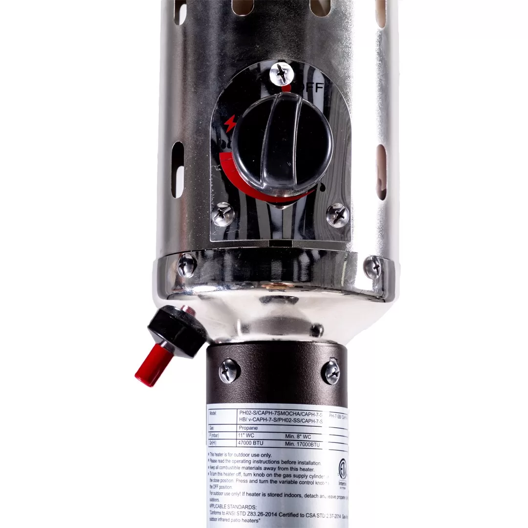 Legacy Heating 47000-BTU Mocha Stainless Steel Floorstanding Liquid Propane Patio Heater