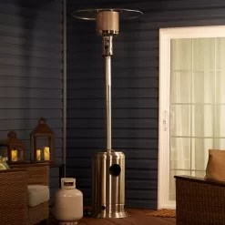 Legacy Heating 47000-BTU Stainless Steel Stainless Steel Floorstanding Liquid Propane Patio Heater