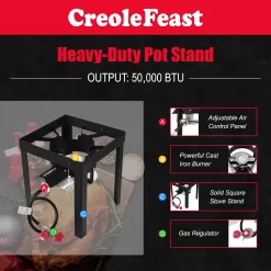 Creole Feast Premium Aluminum Propane 30-Quart 20-lb. cylinder Electronic Ignition Gas Turkey Fryer