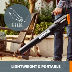 WORX POWER SHARE 20-volt Max 360-CFM 75-MPH Battery Handheld Leaf Blower 2 Ah (Battery and Charger Included)