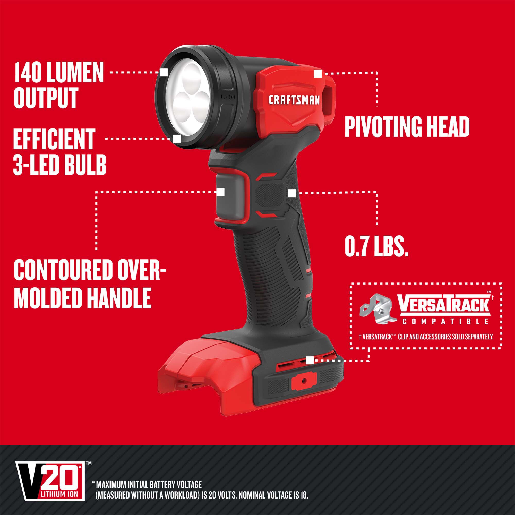 CRAFTSMAN 8-Tool Power Tool Combo Kit with Soft Case (2-Batteries Included and Charger Included) - Image 4