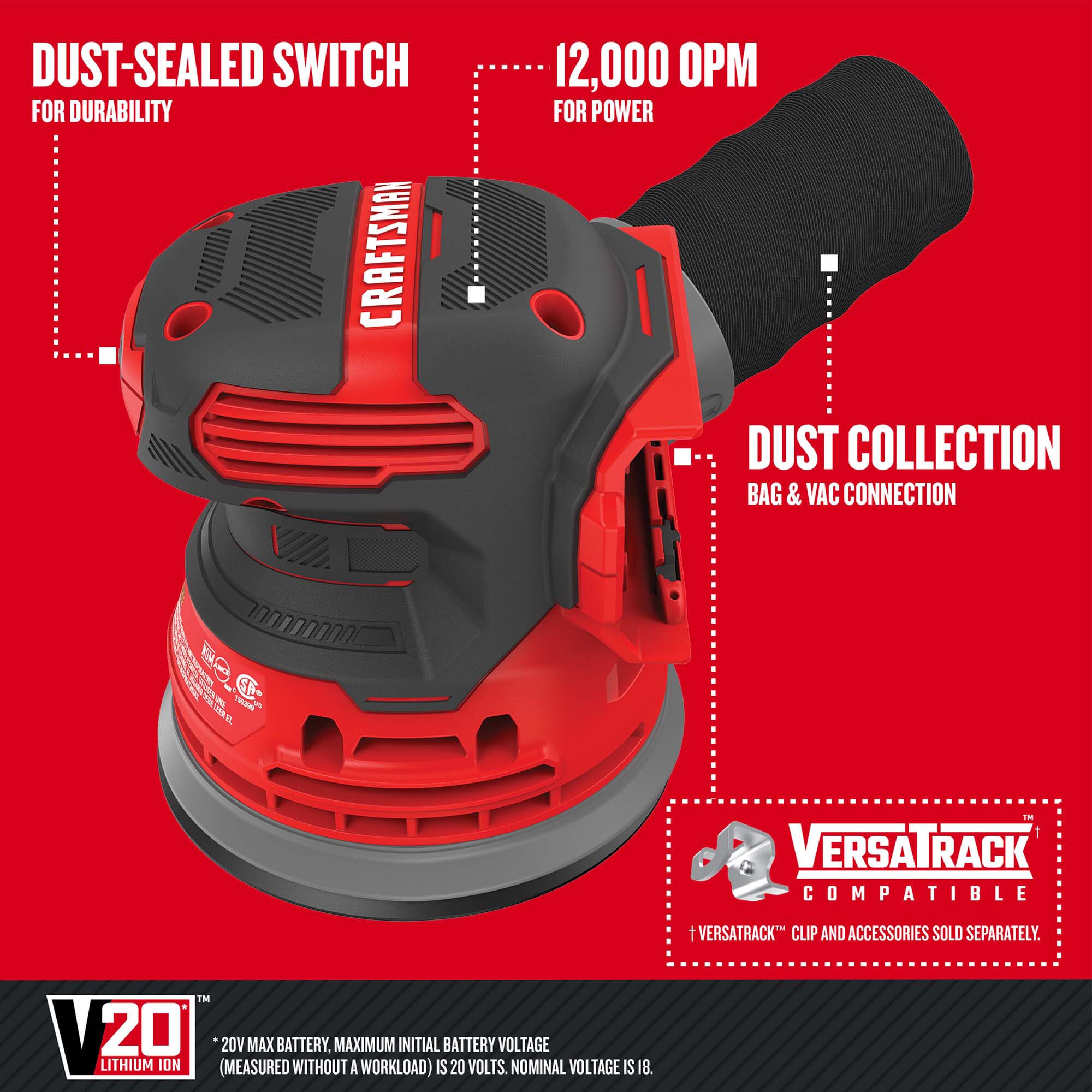 CRAFTSMAN 8-Tool Power Tool Combo Kit with Soft Case (2-Batteries Included and Charger Included) - Image 9