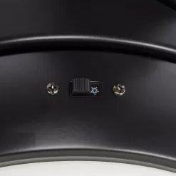 Harbor Breeze Mazon 44-in Black Integrated LED Indoor Flush Mount Ceiling Fan with Light and Remote (3-Blade)
