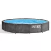 Intex Greywood Prism Frame 12 Foot x 30 Inch Round Above Ground Outdoor Swimming Pool
