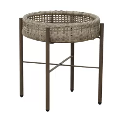Origin 21 Plymouth Cove 3-Piece Wicker Patio Conversation Set with Gray Cushions