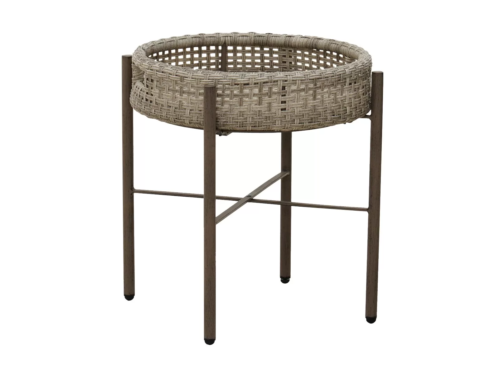 Origin 21 Plymouth Cove 3-Piece Wicker Patio Conversation Set with Gray Cushions