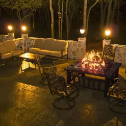 Vineego 32-in W Black Stainless Steel Wood-Burning Fire Pit