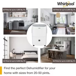 Whirlpool 50-Pint 2-Speed Dehumidifier with Built-In Pump ENERGY STAR (For Rooms 3001+ Sq ft)