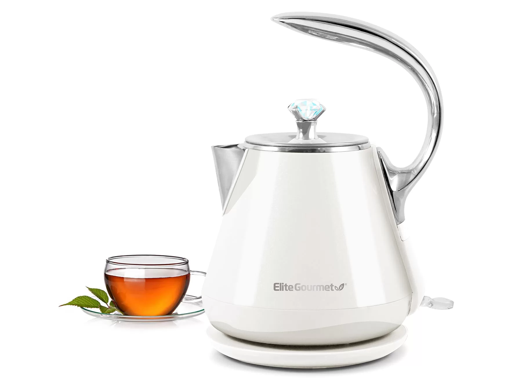 Elite White 5-Cup Corded Electric Kettle