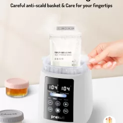 Prekull Fast Baby Bottle Warmer for Breastmilk, Formula with Accurate Temp Control, Bottle Warmers for All Bottles