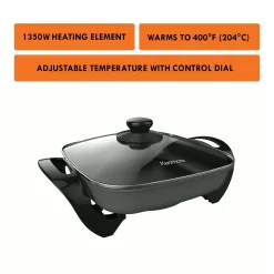 Kenmore 12-in L x 12-in W 1350-Watt Non-stick Electric Skillet