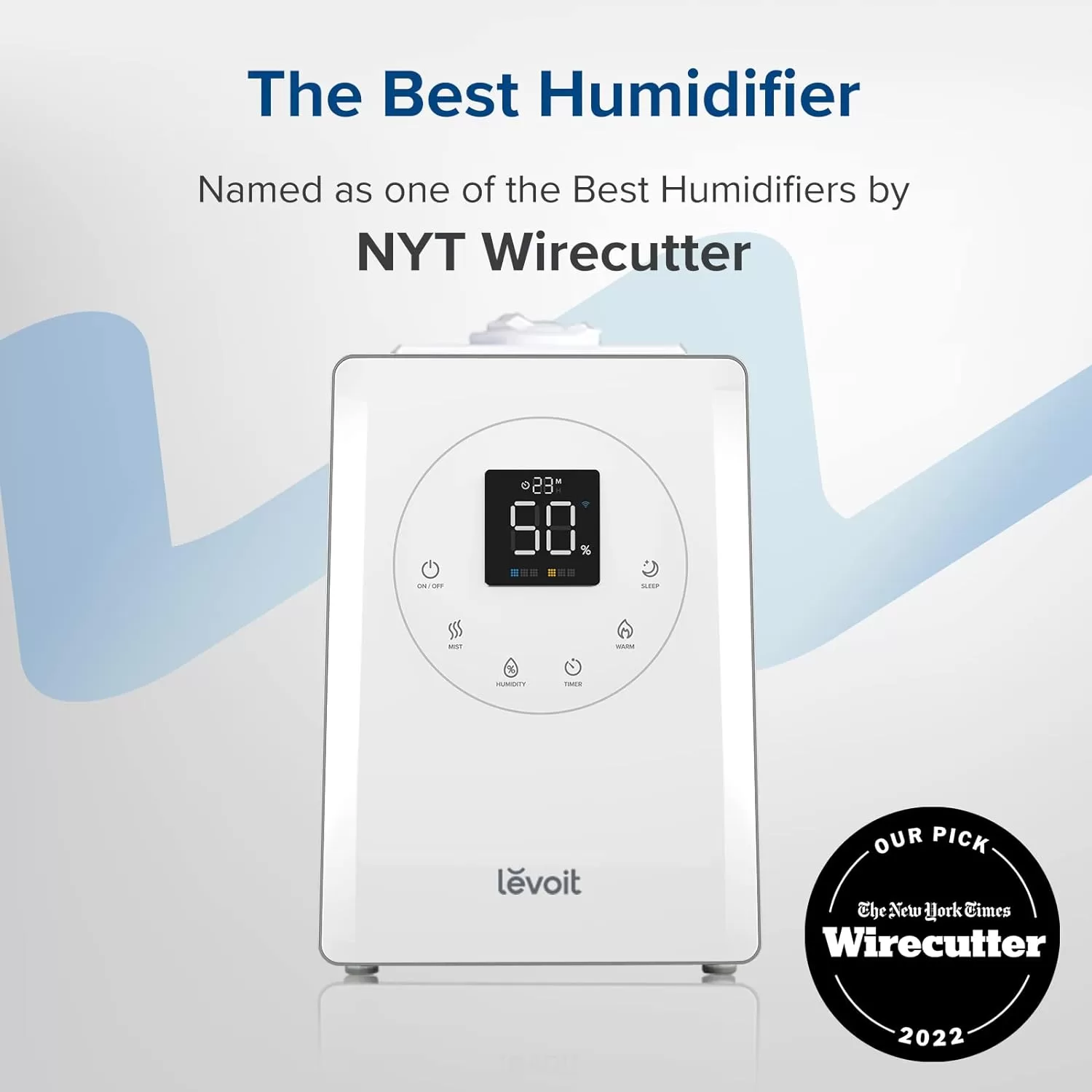 LEVOIT LV600S Smart Warm and Cool Mist Humidifiers for Home Bedroom Large Room - Quiet Sleep Mode