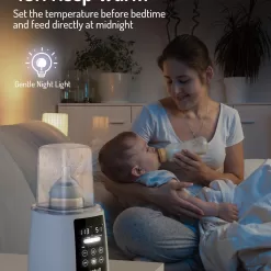 Prekull Fast Baby Bottle Warmer for Breastmilk, Formula with Accurate Temp Control, Bottle Warmers for All Bottles