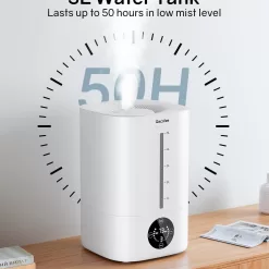 Qacofee 5L Humidifiers for Bedroom, Qacofee Humidifier, Whisper-Quiet Air Humidifier for 50H Runtime