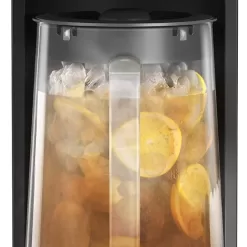 wirsh Iced Tea Maker with 85 Ounce Pitcher, Strength Control and Reusable Filter, Black
