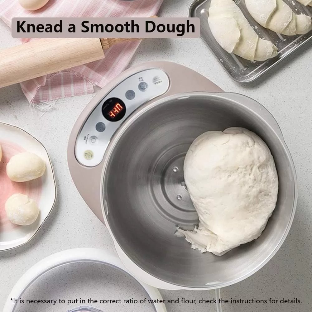 Bear HMJ-A50B1 Dough Maker with Ferment Function, Microcomputer Timing, Face-up Touch Panel, 4.5Qt, 304 Stainless Steel