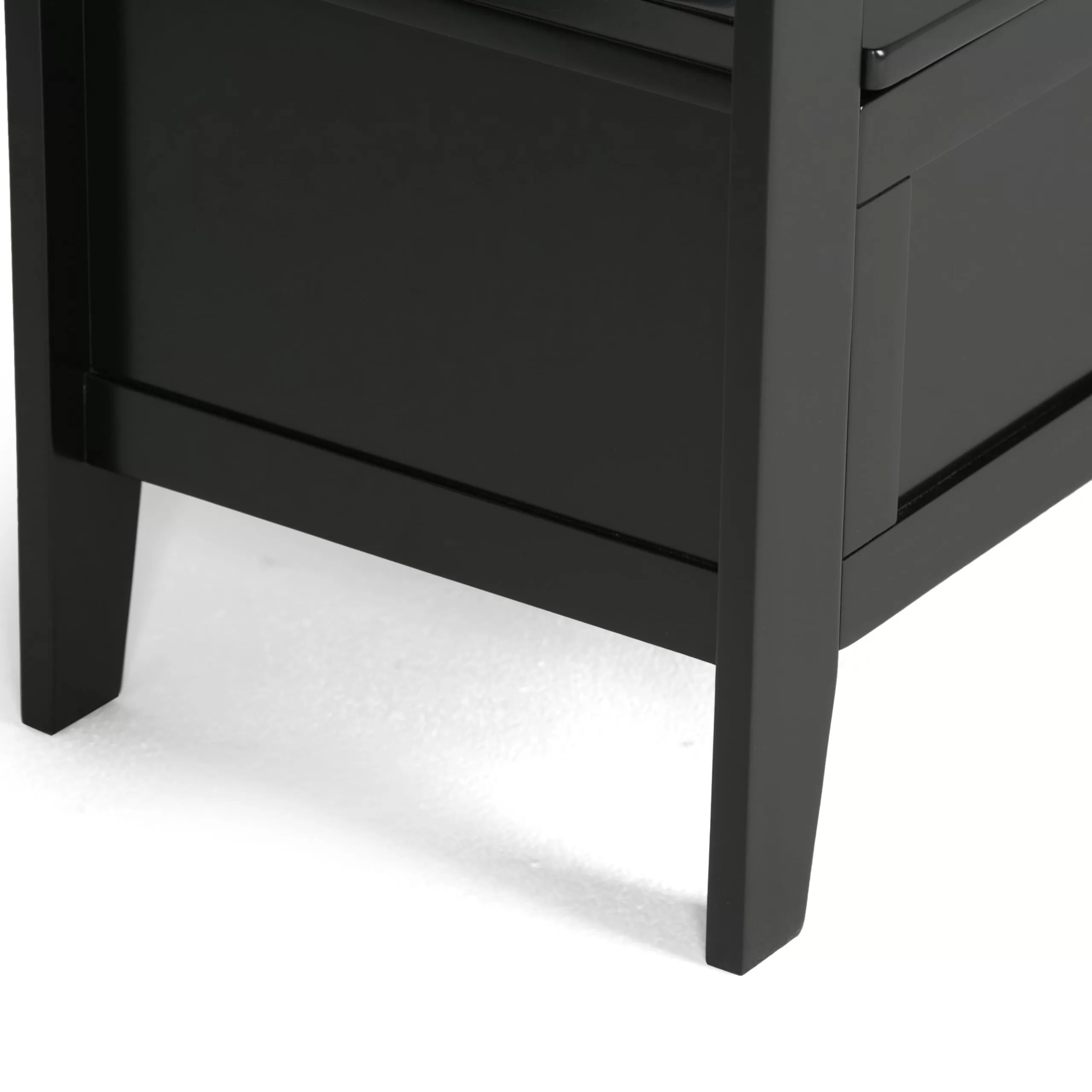 SIMPLIHOME Adams SOLID WOOD 48 Inch Wide Contemporary Entryway Storage Bench with Safety Hinge