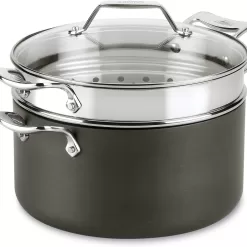 All-Clad Essentials Hard Anodized Nonstick Multi-Pot 7 Quart Oven Broiler Safe 500F Strainer
