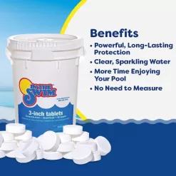 In The Swim 3 Inch Stabilized Chlorine Tablets for Sanitizing Swimming Pools